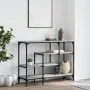 Mesa consola con estantes gris Sonoma 100x35x75 cm de , Mesas auxiliares - Ref: Foro24-837790, Precio: 56,69 €, Descuento: %