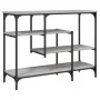 Mesa consola con estantes gris Sonoma 100x35x75 cm de , Mesas auxiliares - Ref: Foro24-837790, Precio: 56,69 €, Descuento: %