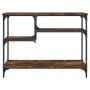 Mesa consola con estantes roble ahumado 100x35x75 cm de , Mesas auxiliares - Ref: Foro24-837784, Precio: 58,90 €, Descuento: %