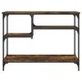 Mesa consola con estantes roble ahumado 100x35x75 cm de , Mesas auxiliares - Ref: Foro24-837784, Precio: 58,07 €, Descuento: %