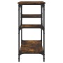 Mesa consola con estantes roble ahumado 100x35x75 cm de , Mesas auxiliares - Ref: Foro24-837784, Precio: 58,90 €, Descuento: %