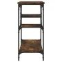Mesa consola con estantes roble ahumado 100x35x75 cm de , Mesas auxiliares - Ref: Foro24-837784, Precio: 58,07 €, Descuento: %