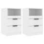 Mesita de noche 2 uds madera contrachapada blanco brillante de vidaXL, Mesitas de noche - Ref: Foro24-811245, Precio: 96,82 €...