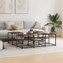 Mesa de centro madera de ingeniería roble ahumado 121x121x40 cm de , Mesas de centro - Ref: Foro24-839070, Precio: 70,26 €, D...