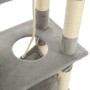Rascador para gatos con poste de sisal 140 cm gris de vidaXL, Mobiliario para gatos - Ref: Foro24-170583, Precio: 79,23 €, De...