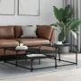 Mesa de centro madera de ingeniería negro 107x107x40 cm de , Mesas de centro - Ref: Foro24-837752, Precio: 51,57 €, Descuento: %