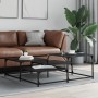Mesa de centro madera de ingeniería negro 107x107x40 cm de , Mesas de centro - Ref: Foro24-837752, Precio: 52,05 €, Descuento: %