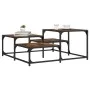 Smoked oak engineered wood coffee table 87.5x87.5x40 cm by , Coffee table - Ref: Foro24-837744, Price: 41,25 €, Discount: %