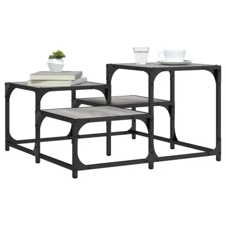 Mesa de centro madera de ingeniería gris Sonoma 68x68x40 cm de , Mesas de centro - Ref: Foro24-837750, Precio: 40,18 €, Descu...