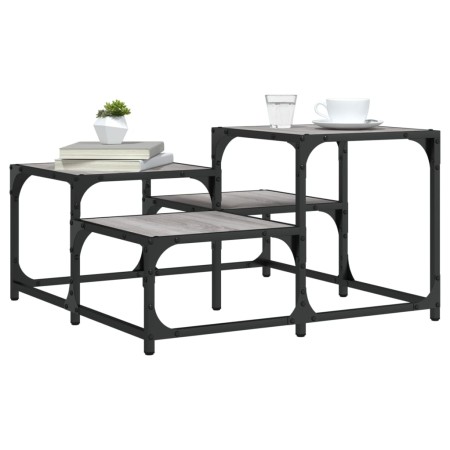 Mesa de centro madera de ingeniería gris Sonoma 68x68x40 cm de , Mesas de centro - Ref: Foro24-837750, Precio: 40,60 €, Descu...
