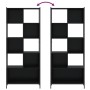Estantería de madera de ingeniería negra 72x28x172 cm de , Librerías y estanterías - Ref: Foro24-3213652, Precio: 98,70 €, De...