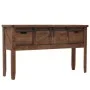 Mesa consola de madera de abeto maciza marrón 131x35,5x75 cm de vidaXL, Mesas auxiliares - Ref: Foro24-246121, Precio: 214,97...