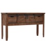 Mesa consola de madera de abeto maciza marrón 131x35,5x75 cm de vidaXL, Mesas auxiliares - Ref: Foro24-246121, Precio: 218,14...