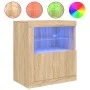 Sideboard mit LED-Leuchten Sonoma-Eiche 60,5x37x67 cm von , Sideboards - Ref: Foro24-836618, Preis: 70,77 €, Rabatt: %