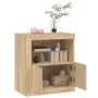 Sideboard mit LED-Leuchten Sonoma-Eiche 60,5x37x67 cm von , Sideboards - Ref: Foro24-836618, Preis: 70,77 €, Rabatt: %