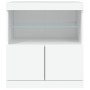 Aparador con luces LED blanco 60x37x67 cm de , Aparadores - Ref: Foro24-836651, Precio: 79,58 €, Descuento: %