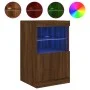 Aparador con luces LED roble marrón 41x37x67 cm de , Aparadores - Ref: Foro24-836685, Precio: 56,30 €, Descuento: %
