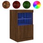 Aparador con luces LED roble marrón 41x37x67 cm de , Aparadores - Ref: Foro24-836685, Precio: 57,62 €, Descuento: %