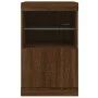 Aparador con luces LED roble marrón 41x37x67 cm de , Aparadores - Ref: Foro24-836685, Precio: 56,30 €, Descuento: %