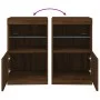 Aparador con luces LED roble marrón 41x37x67 cm de , Aparadores - Ref: Foro24-836685, Precio: 56,30 €, Descuento: %