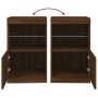 Aparador con luces LED roble marrón 41x37x67 cm de , Aparadores - Ref: Foro24-836685, Precio: 57,62 €, Descuento: %