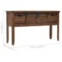 Mesa consola de madera de abeto maciza marrón 131x35,5x75 cm de vidaXL, Mesas auxiliares - Ref: Foro24-246121, Precio: 214,97...