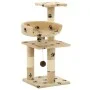 Rascador para gatos poste de sisal 65 cm huellas beige de vidaXL, Mobiliario para gatos - Ref: Foro24-170610, Precio: 49,32 €...