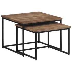 Stackable coffee tables 2 units solid teak wood by , Coffee table - Ref: Foro24-358536, Price: 96,57 €, Discount: %