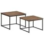 Stackable coffee tables 2 units solid teak wood by , Coffee table - Ref: Foro24-358536, Price: 96,57 €, Discount: %