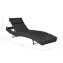 Synthetic rattan and black textilene sun lounger by vidaXL, Loungers - Ref: Foro24-44896, Price: 123,19 €, Discount: %