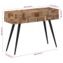 Mesa consola teca reciclada maciza 110x34x80 cm de , Mesas auxiliares - Ref: Foro24-358520, Precio: 107,18 €, Descuento: %