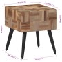 Mesa auxiliar teca reciclada maciza 40x40x45 cm de , Mesas auxiliares - Ref: Foro24-358522, Precio: 63,63 €, Descuento: %