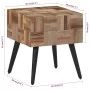 Mesa auxiliar teca reciclada maciza 40x40x45 cm de , Mesas auxiliares - Ref: Foro24-358522, Precio: 63,10 €, Descuento: %