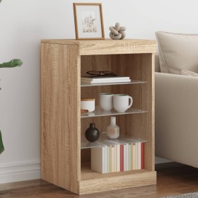 Aparador con luces LED roble Sonoma 41x37x67 cm de , Aparadores - Ref: Foro24-836723, Precio: 64,35 €, Descuento: %