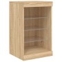 Aparador con luces LED roble Sonoma 41x37x67 cm de , Aparadores - Ref: Foro24-836723, Precio: 64,35 €, Descuento: %