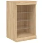 Aparador con luces LED roble Sonoma 41x37x67 cm de , Aparadores - Ref: Foro24-836723, Precio: 63,03 €, Descuento: %