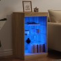 Aparador con luces LED roble Sonoma 41x37x67 cm de , Aparadores - Ref: Foro24-836723, Precio: 64,35 €, Descuento: %
