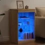 Aparador con luces LED roble Sonoma 41x37x67 cm de , Aparadores - Ref: Foro24-836723, Precio: 63,03 €, Descuento: %