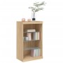 Aparador con luces LED roble Sonoma 60,5x37x100 cm de , Aparadores - Ref: Foro24-836709, Precio: 69,02 €, Descuento: %