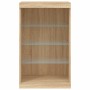 Aparador con luces LED roble Sonoma 60,5x37x100 cm de , Aparadores - Ref: Foro24-836709, Precio: 69,02 €, Descuento: %