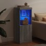 Aparador con luces LED gris Sonoma 41x37x100 cm de , Aparadores - Ref: Foro24-836691, Precio: 73,69 €, Descuento: %