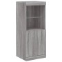 Aparador con luces LED gris Sonoma 41x37x100 cm de , Aparadores - Ref: Foro24-836691, Precio: 73,69 €, Descuento: %