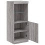 Aparador con luces LED gris Sonoma 41x37x100 cm de , Aparadores - Ref: Foro24-836691, Precio: 73,69 €, Descuento: %