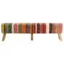 Banco de tela chindi y madera maciza de mango multicolor 160 cm de , Bancos para recibidores y almacenamiento - Ref: Foro24-3...