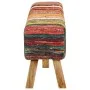 Banco de tela chindi y madera maciza de mango multicolor 160 cm de , Bancos para recibidores y almacenamiento - Ref: Foro24-3...