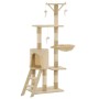 Rascador para gatos con poste de sisal 138 cm beige de vidaXL, Mobiliario para gatos - Ref: Foro24-170580, Precio: 77,75 €, D...