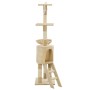 Rascador para gatos con poste de sisal 138 cm beige de vidaXL, Mobiliario para gatos - Ref: Foro24-170580, Precio: 77,75 €, D...