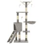 Rascador para gatos con poste de sisal 138 cm gris de vidaXL, Mobiliario para gatos - Ref: Foro24-170578, Precio: 67,23 €, De...
