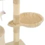 Rascador para gatos con poste de sisal 138 cm beige de vidaXL, Mobiliario para gatos - Ref: Foro24-170580, Precio: 75,77 €, D...