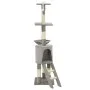 Rascador para gatos con poste de sisal 138 cm gris de vidaXL, Mobiliario para gatos - Ref: Foro24-170578, Precio: 65,91 €, De...